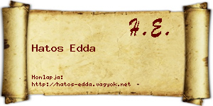 Hatos Edda névjegykártya